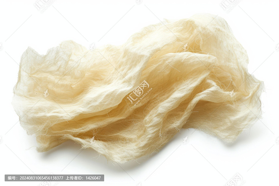 一堆白色背景上的羊毛