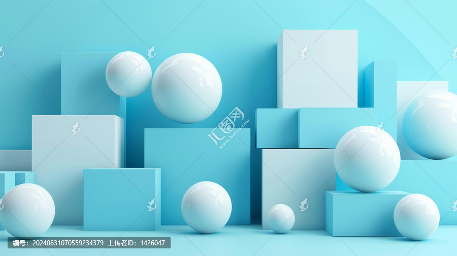 幾何球體抽象渲染