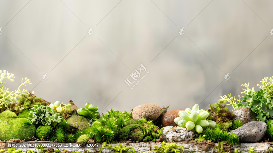 青苔石頭背景圖