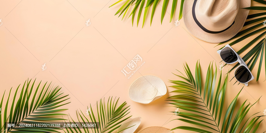 夏季度假配飾背景圖