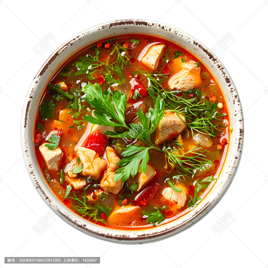 [免摳素材]俯瞰一碗雞肉蔬菜湯