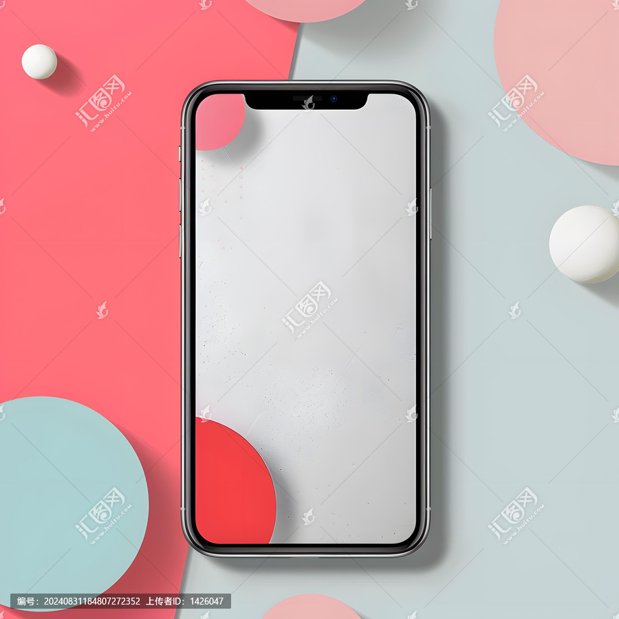現(xiàn)代手機(jī)模型與抽象形狀