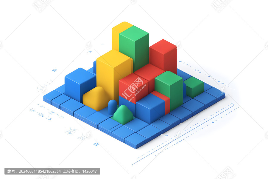 3D,等距幾何抽象圖形