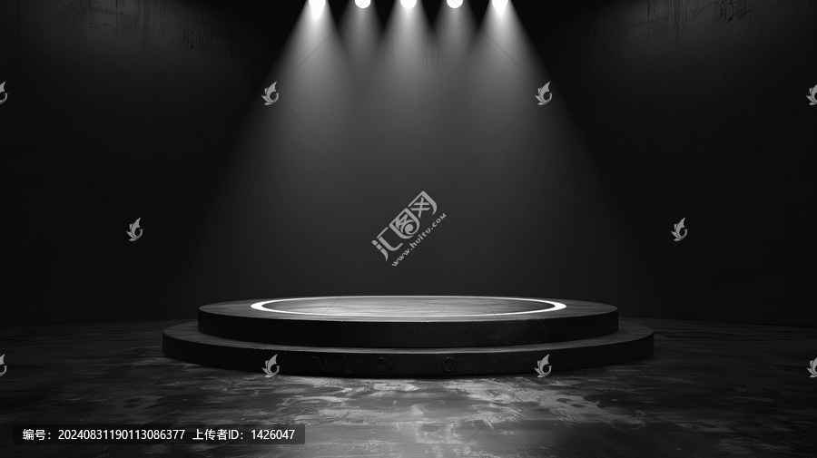 黑色聚光燈舞臺(tái)