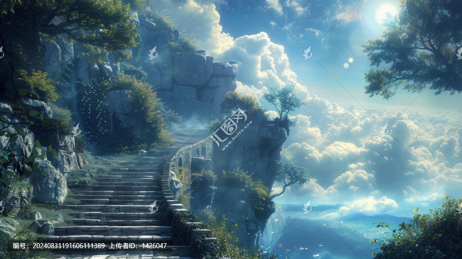 云海山峰，通往天堂之路