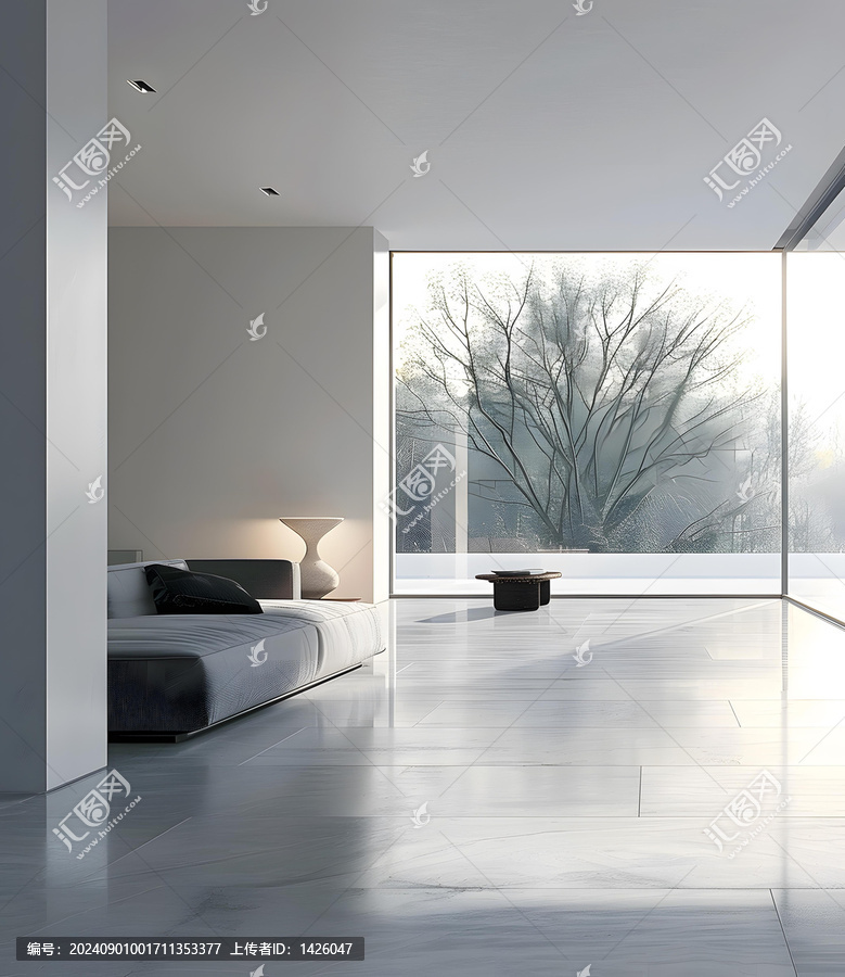 極簡現(xiàn)代室內(nèi)設(shè)計(jì)，大窗景觀