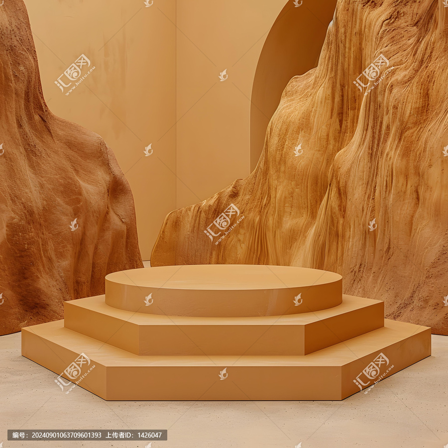 抽象巖石背景產(chǎn)品展示3D模型