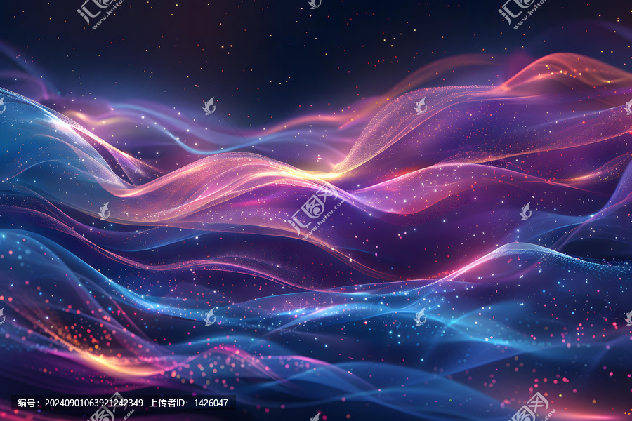 七彩波浪的星云