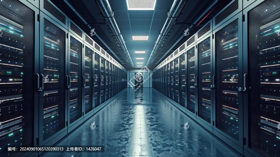 服務(wù)器機(jī)房數(shù)據(jù)中心科技感