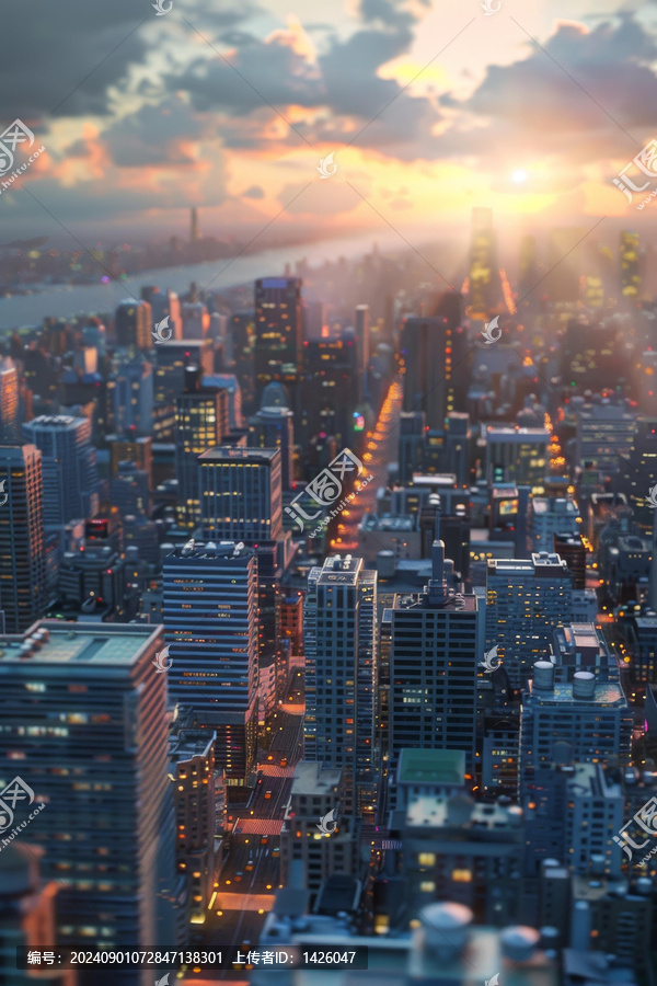 繁華都市夜景