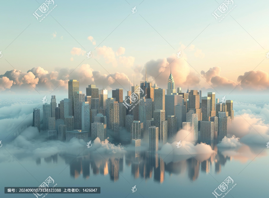 云上的未來主義城市
