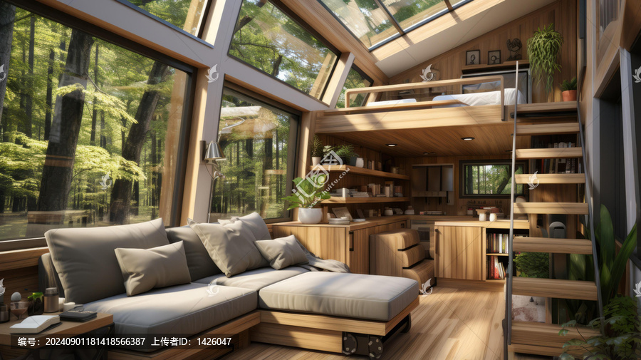 森林景觀現(xiàn)代小屋