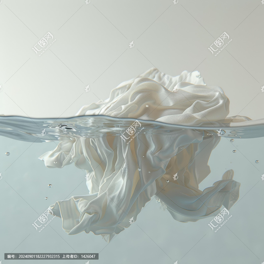 白色布料水面漂浮