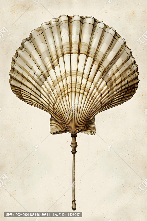 扇貝插圖的AI圖片