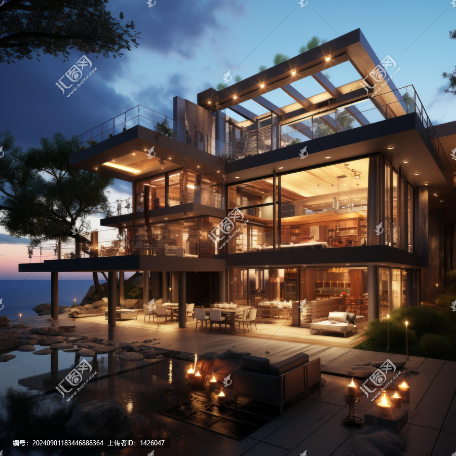 豪華現(xiàn)代海景別墅
