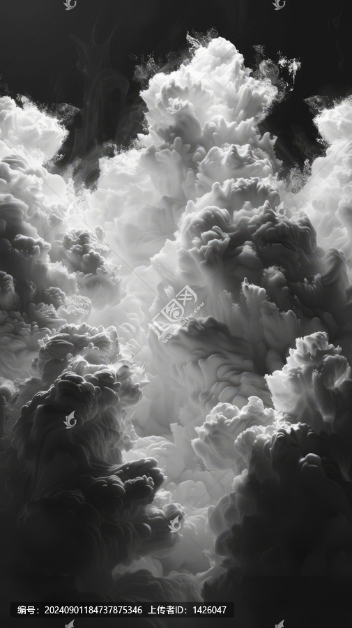 黑白云景觀