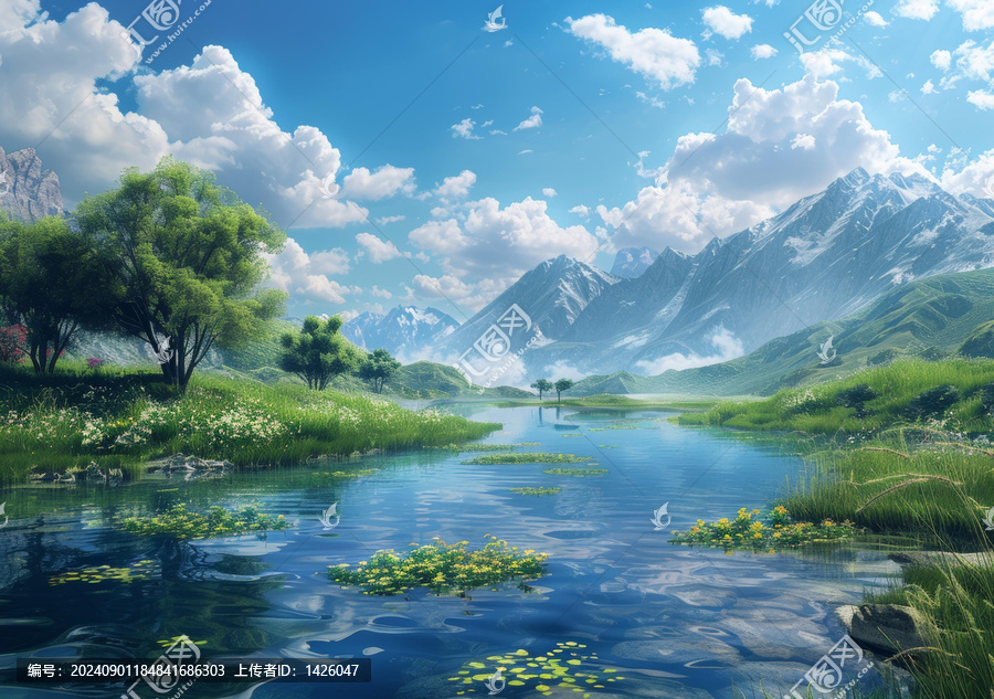 寧靜山谷湖泊