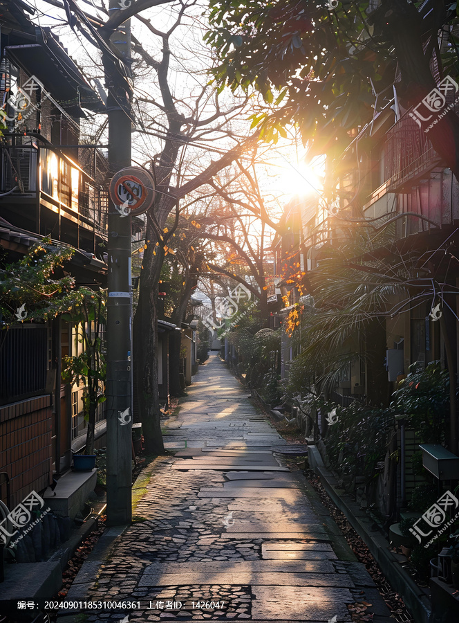 陽光灑滿小巷