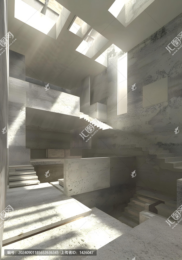現(xiàn)代建筑混凝土建筑與天窗