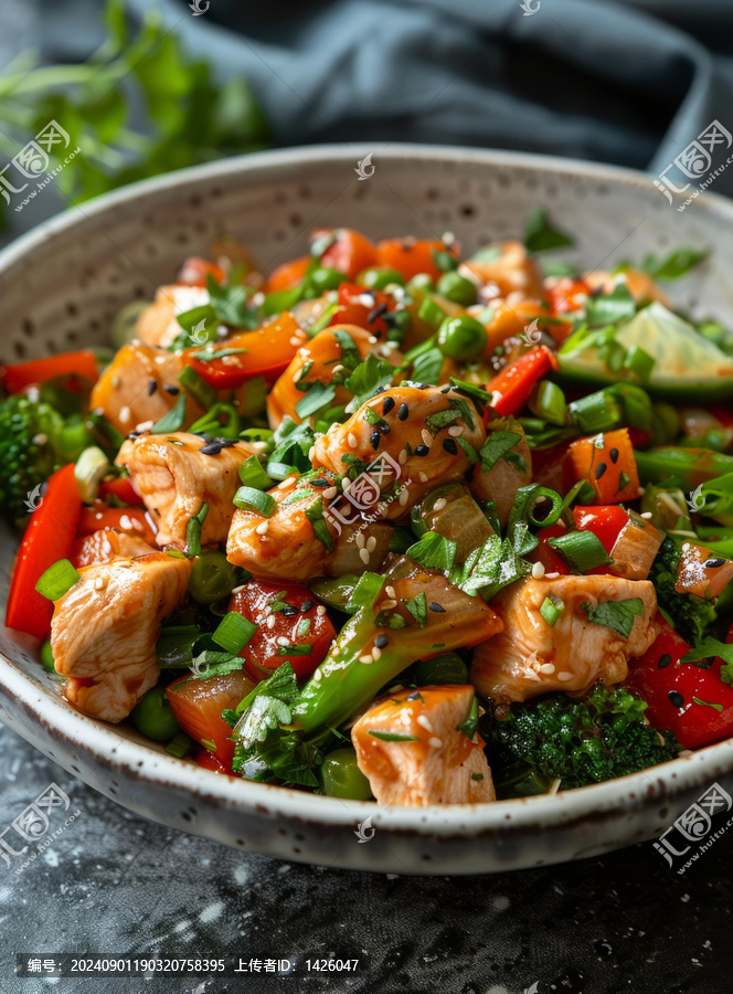 照燒雞肉蔬菜炒