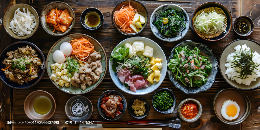 一桌豐盛的日本料理