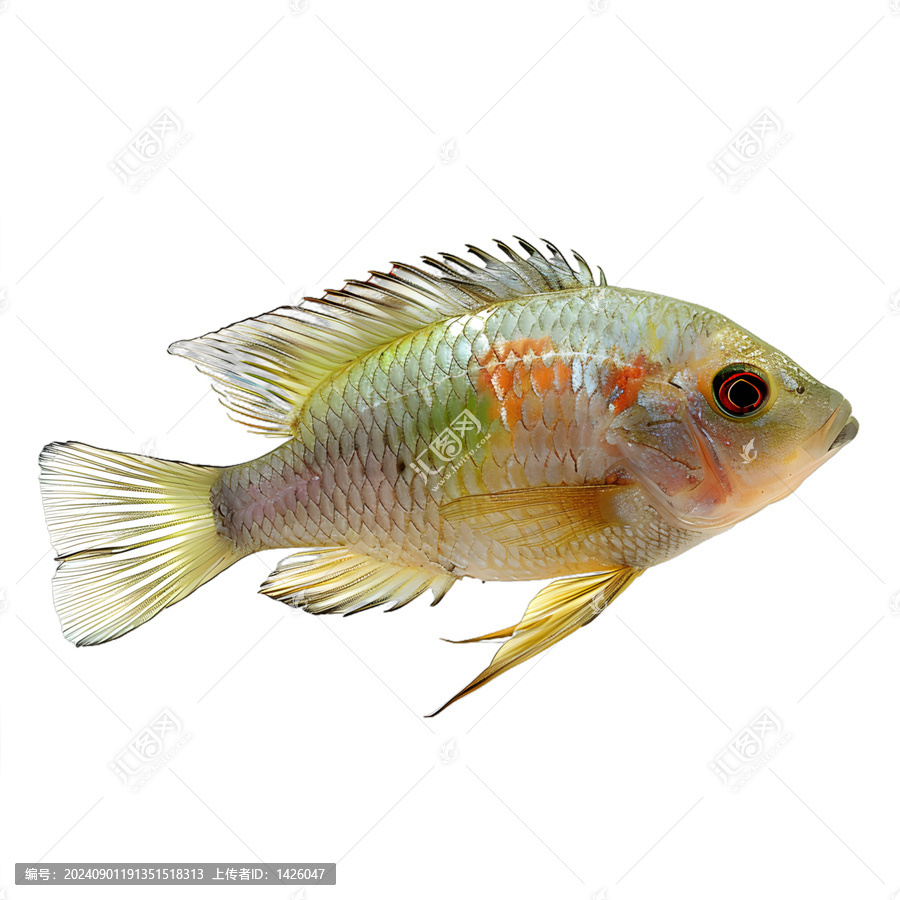 [免摳素材]白色背景上的彩色魚