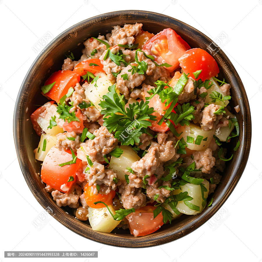[免摳素材]肉末蔬菜沙拉