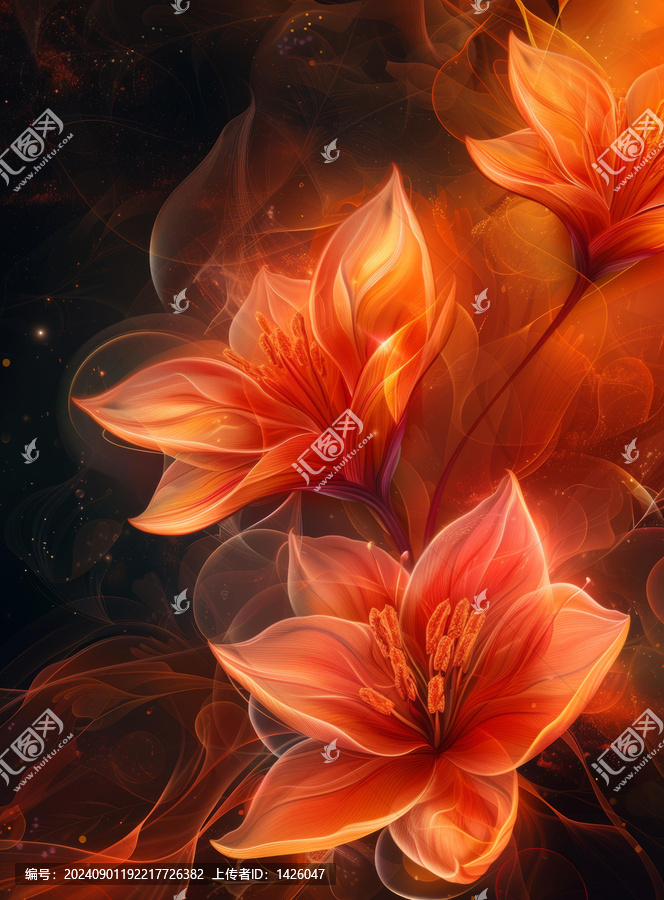火焰百合花數(shù)字