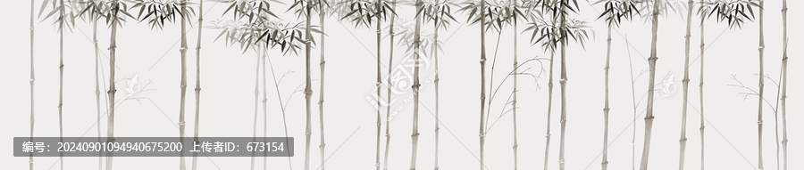 巨幅水墨竹子背景墻