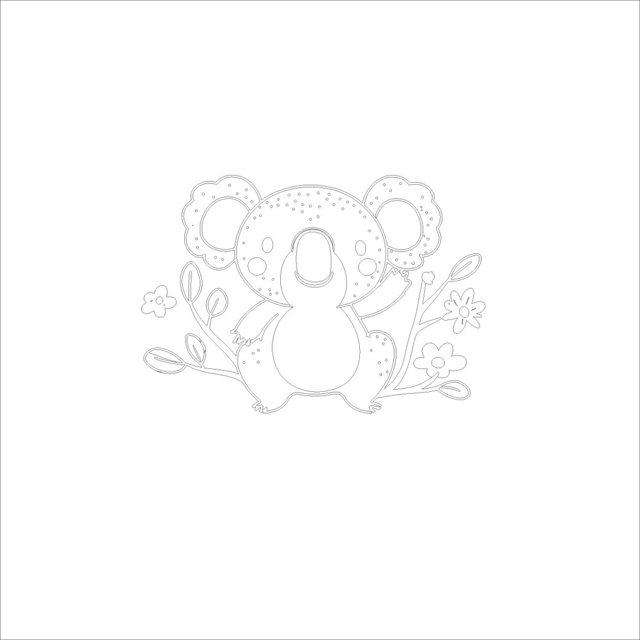 可愛(ài)考拉手繪矢量