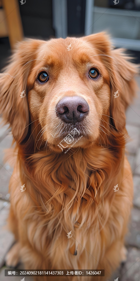 一只金毛獵犬的肖像