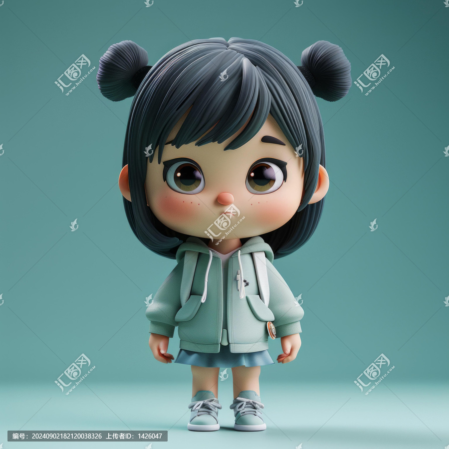一個(gè)悲傷的小女孩的插圖