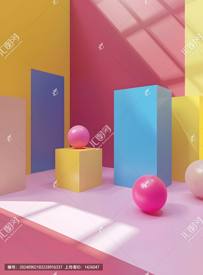 抽象幾何圖形室內(nèi)設(shè)計(jì)