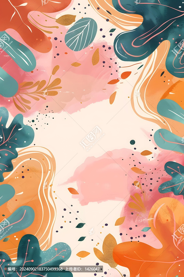 水彩花卉抽象背景
