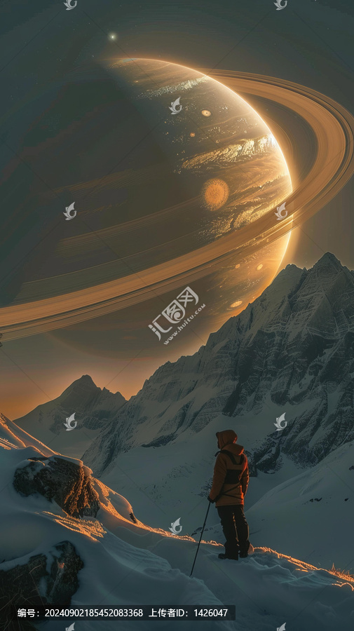 站在雪山之巔眺望土星