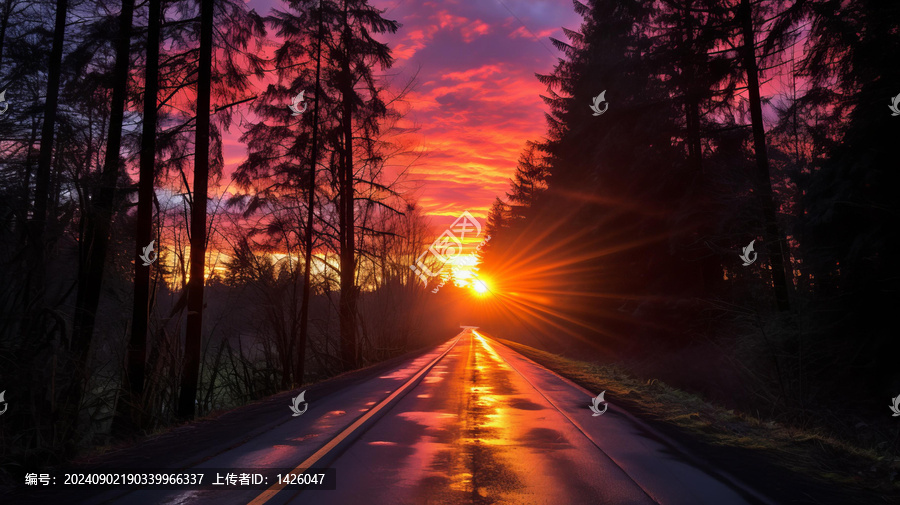 夕陽下的希望之路