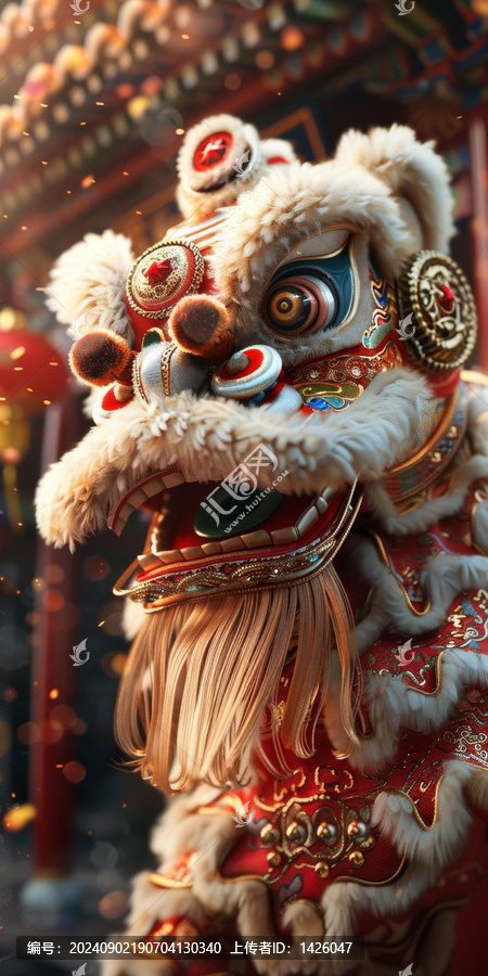 舞龍舞獅的AI圖片
