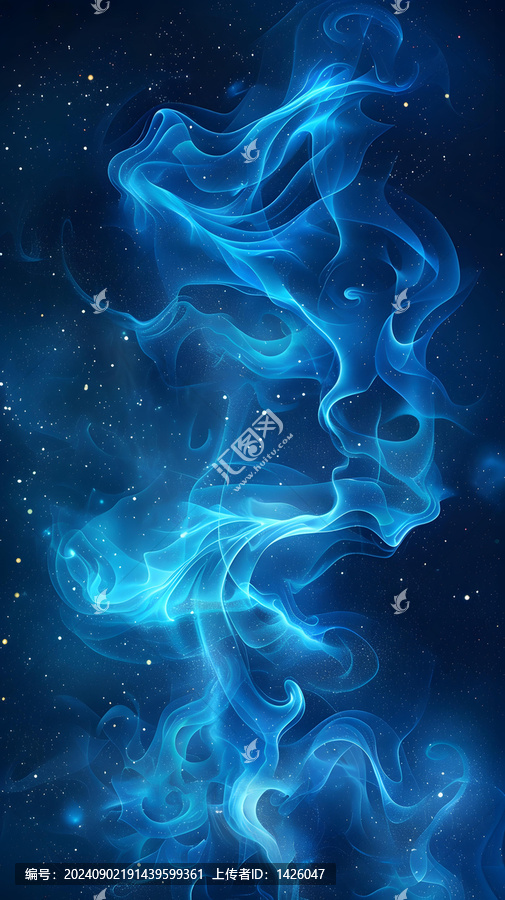 藍色火焰的AI圖片
