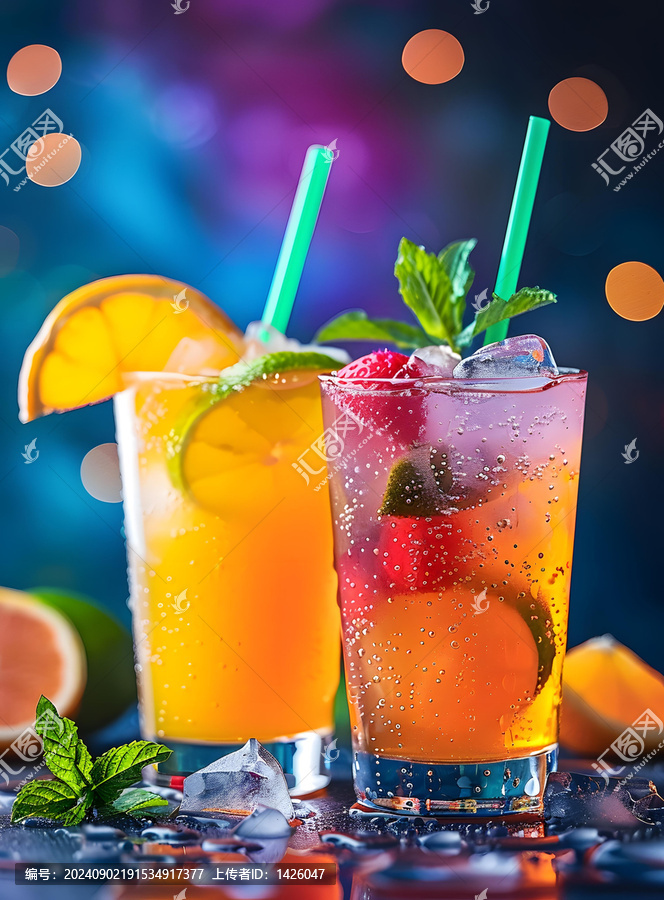清新水果雞尾酒的冰爽享受