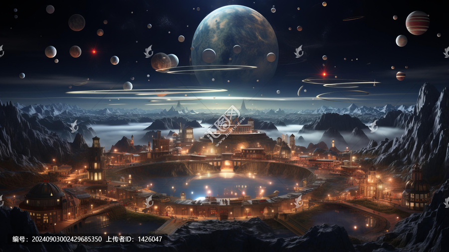 壯觀的科幻行星城市