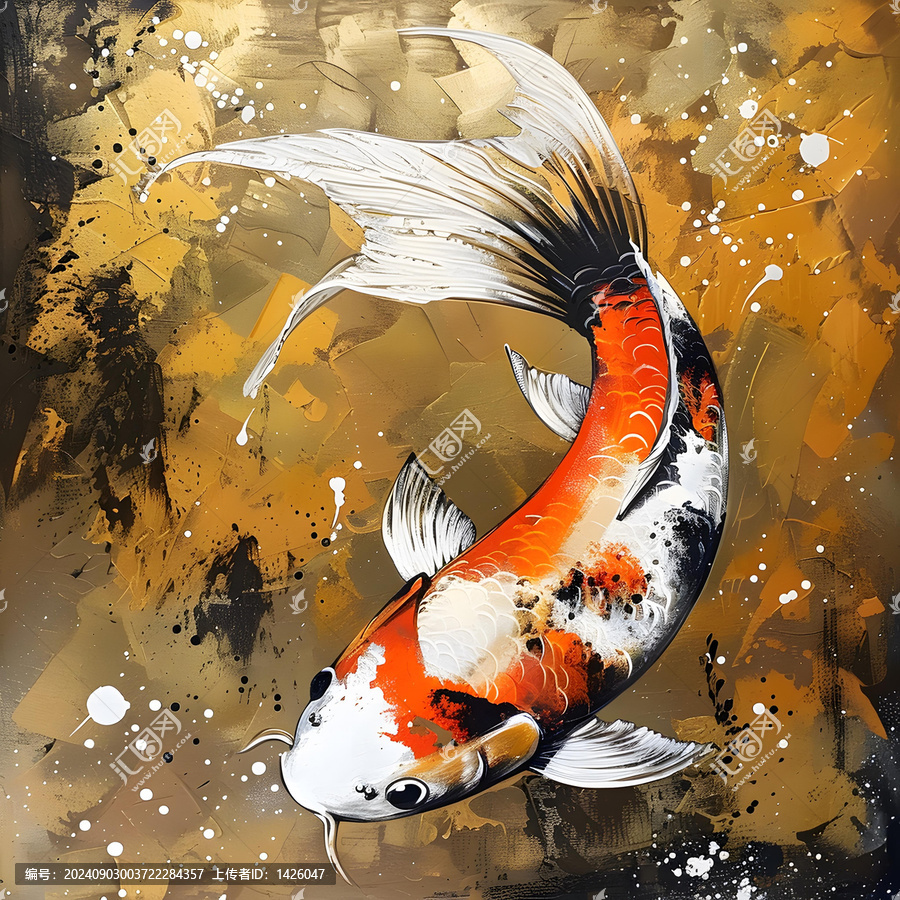 錦鯉魚(yú)的AI圖片