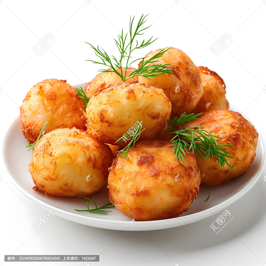 炸土豆球的AI圖片