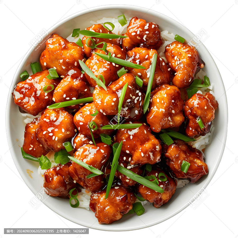 [免摳素材]芝麻雞配米飯