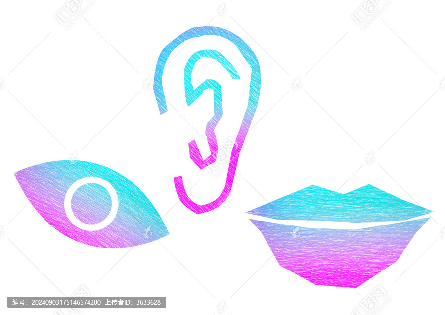 彩色五官