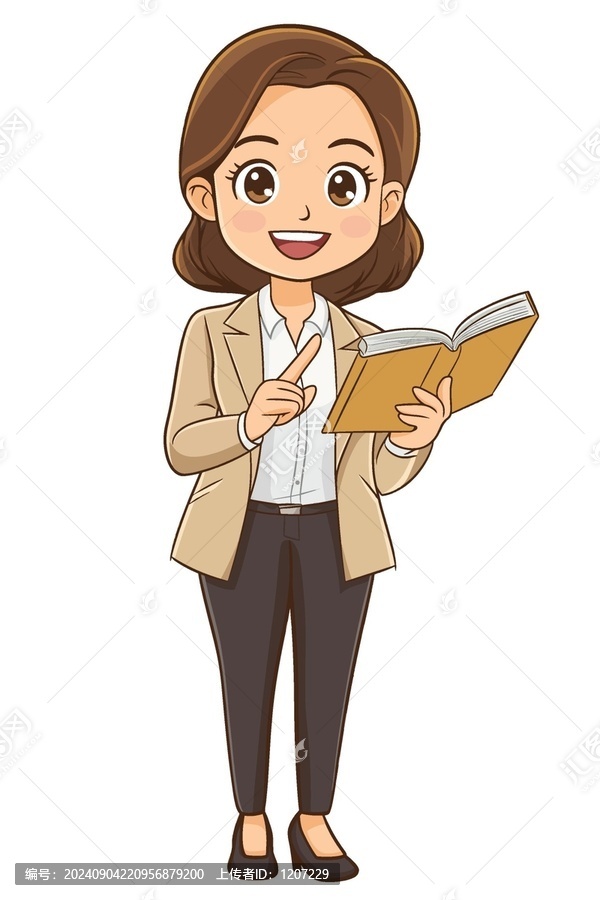 卡通老師教師插畫