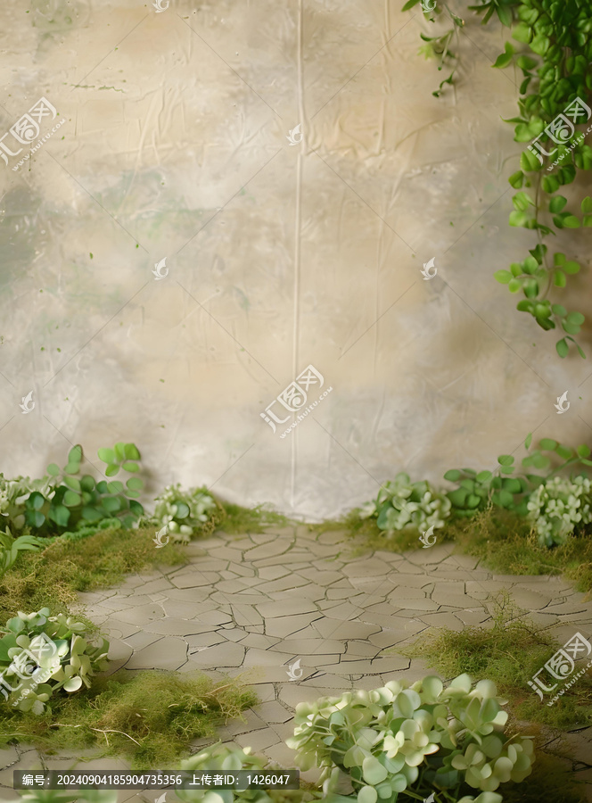 綠植背景墻地面開(kāi)裂