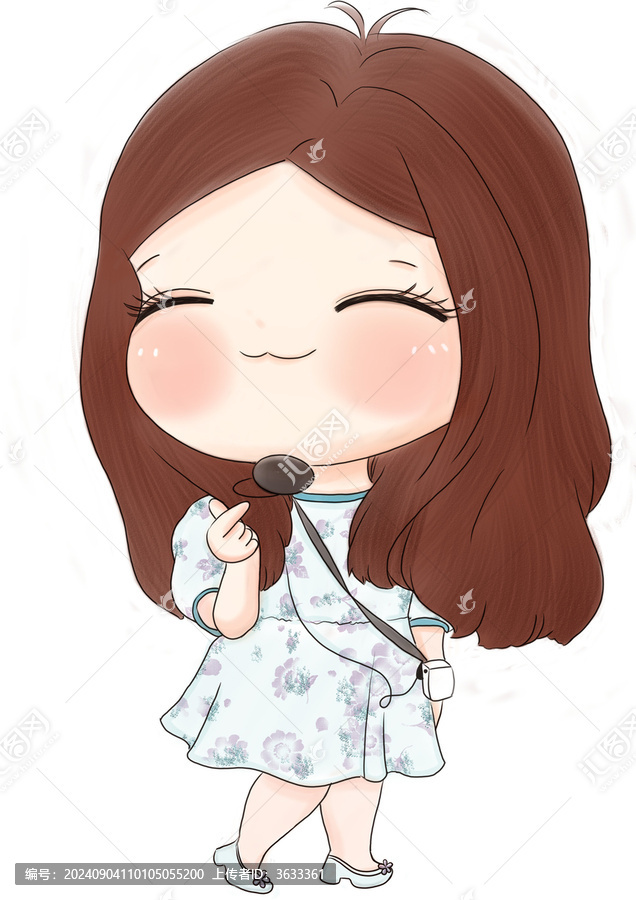 可愛(ài)比心女孩
