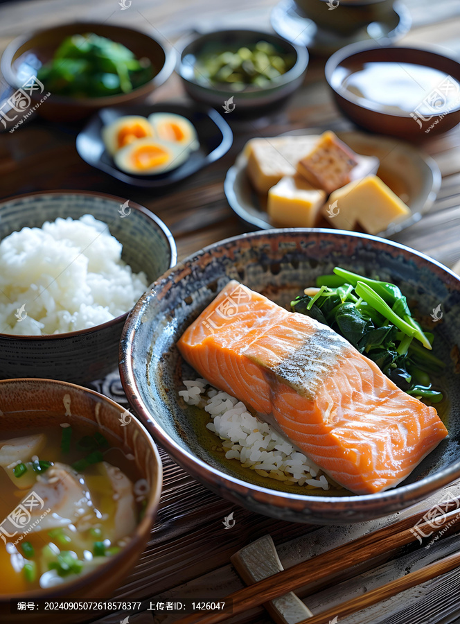 日式料理,鮭魚蓋飯
