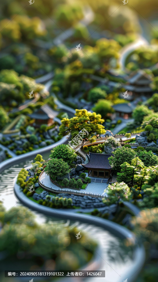 微縮景觀的AI圖片