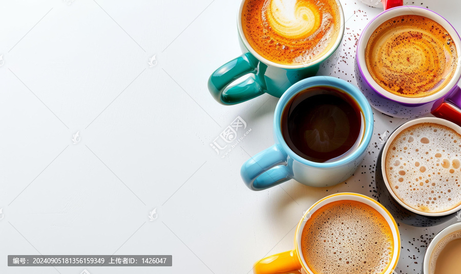 不同類型的咖啡飲品